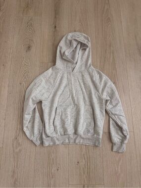 Mondetta Heather Gray Hoodie with Pink and Navy Flecks